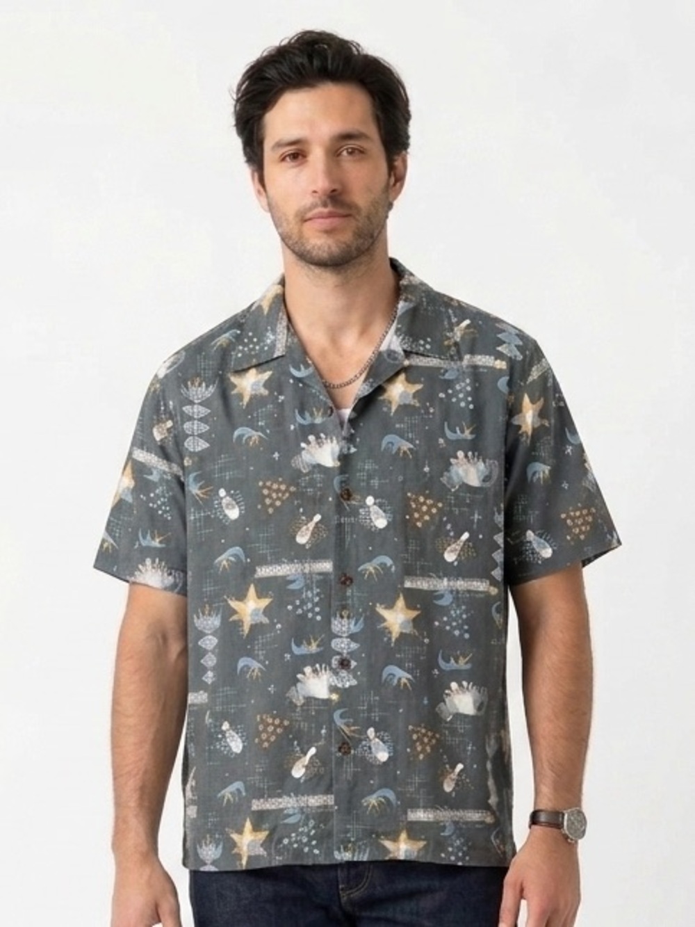 David Carey Originals Retro Atomic Bowling Shirt Men's Large
